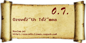 Ozsváth Tímea névjegykártya